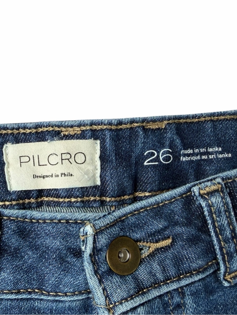 Pilcro Dark Blue Wide-Leg Jeans - Picture 5 of 9